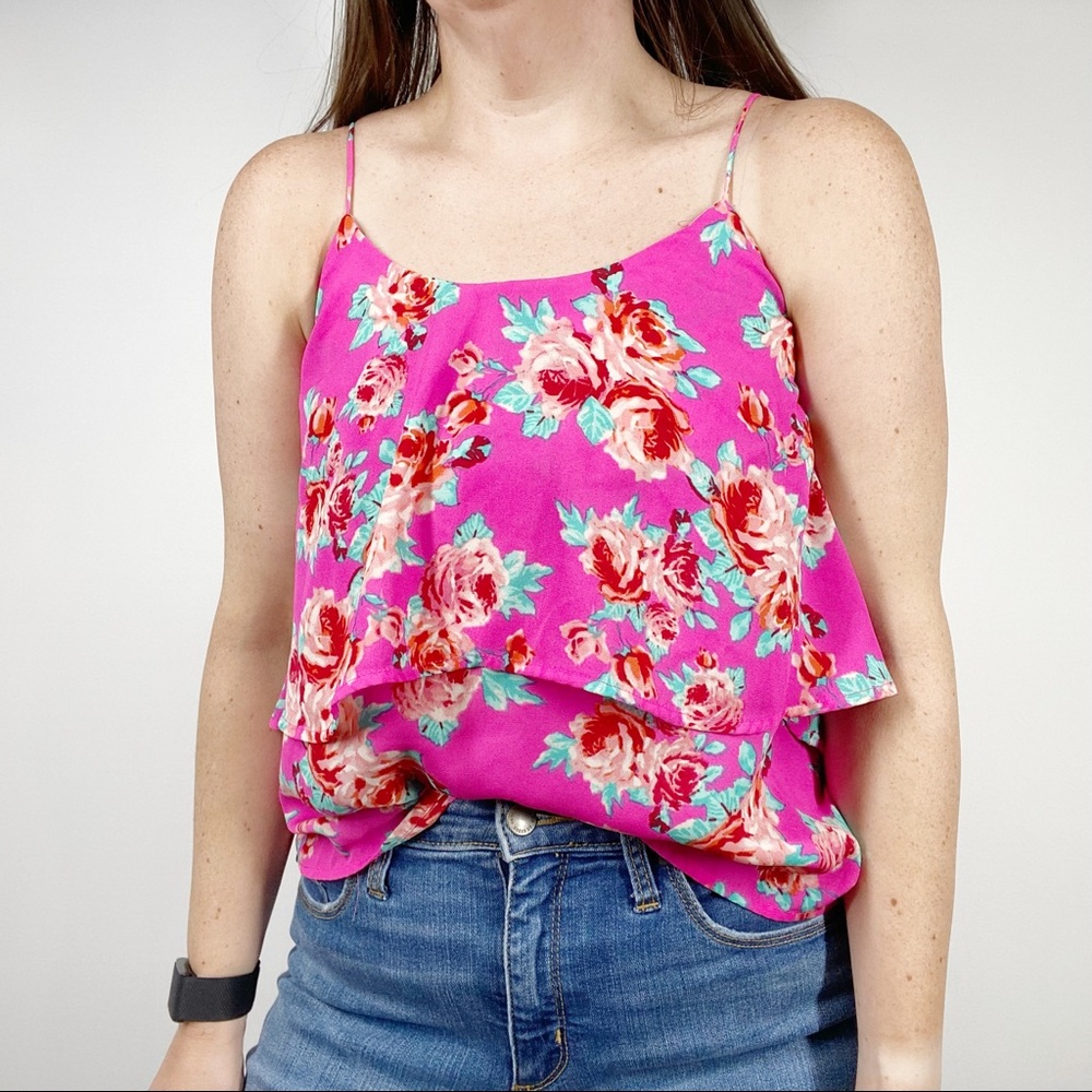 Paper Crane Floral Cami Tank Top Small